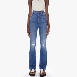 Super High Rise Flare MOTHER Jeans - Tippy Top Cruiser Sneak